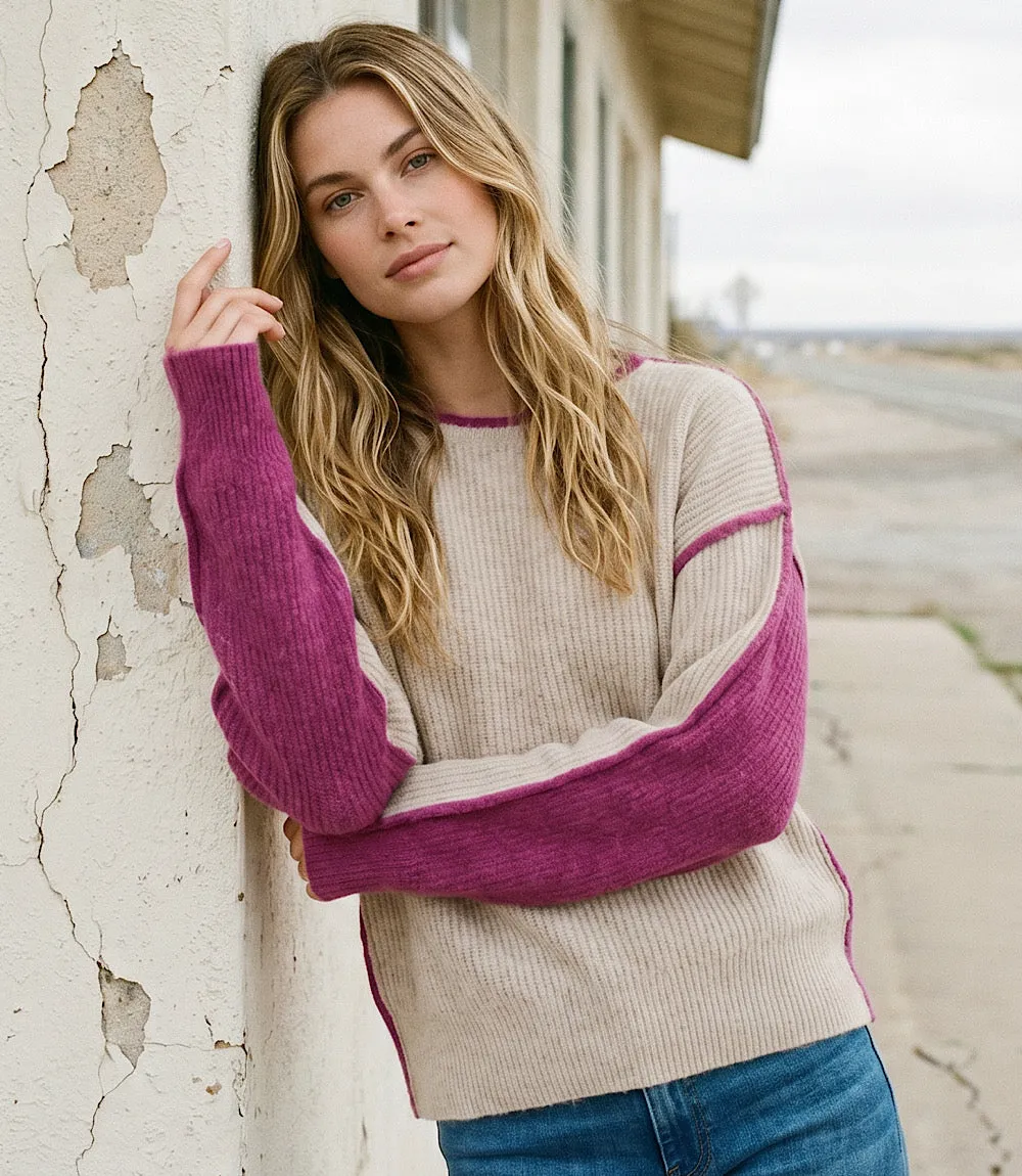 Colorblock Crewneck Sweater sold by Karen Kane product image thumbnail 2