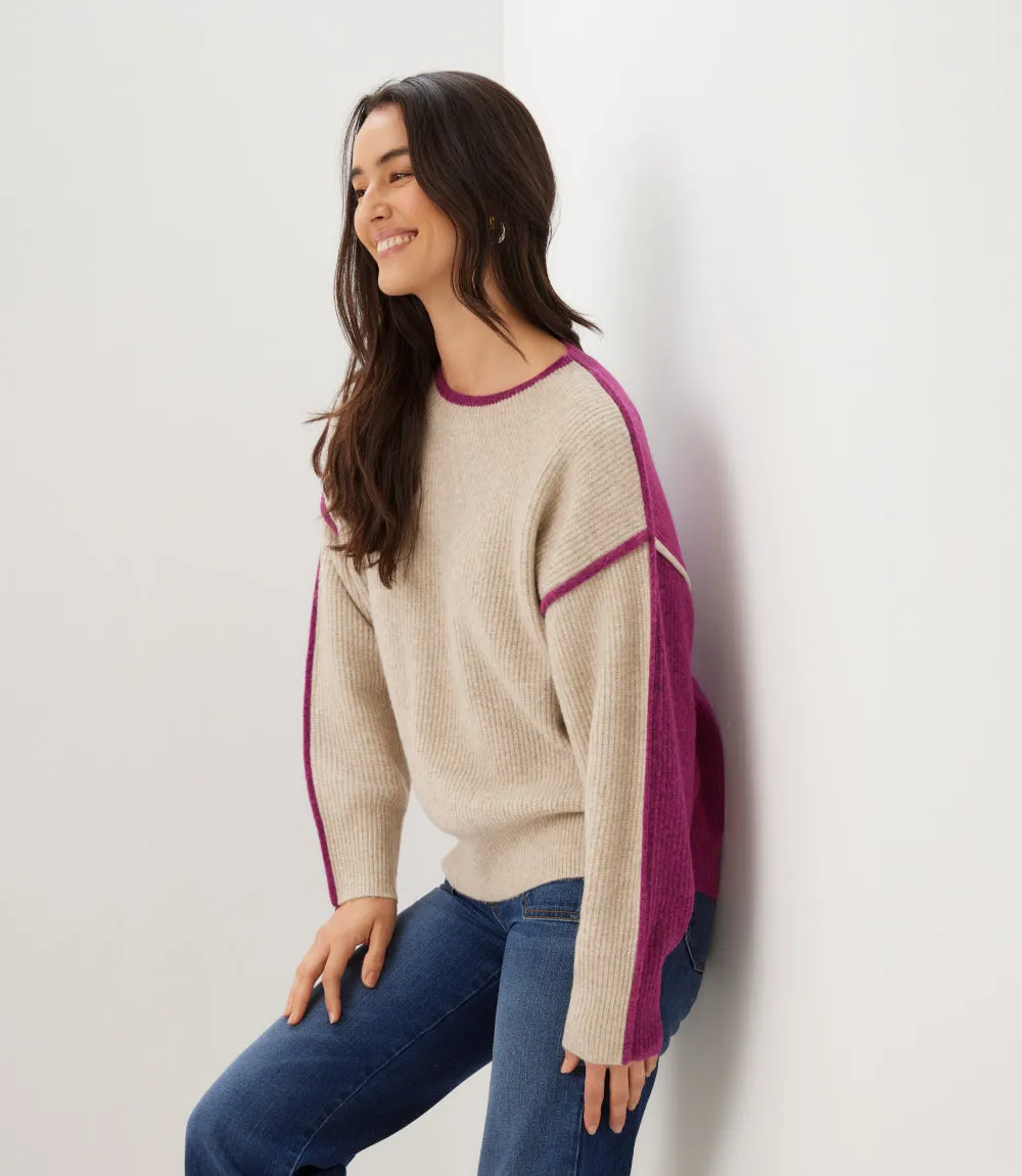 Colorblock Crewneck Sweater sold by Karen Kane product image thumbnail 3