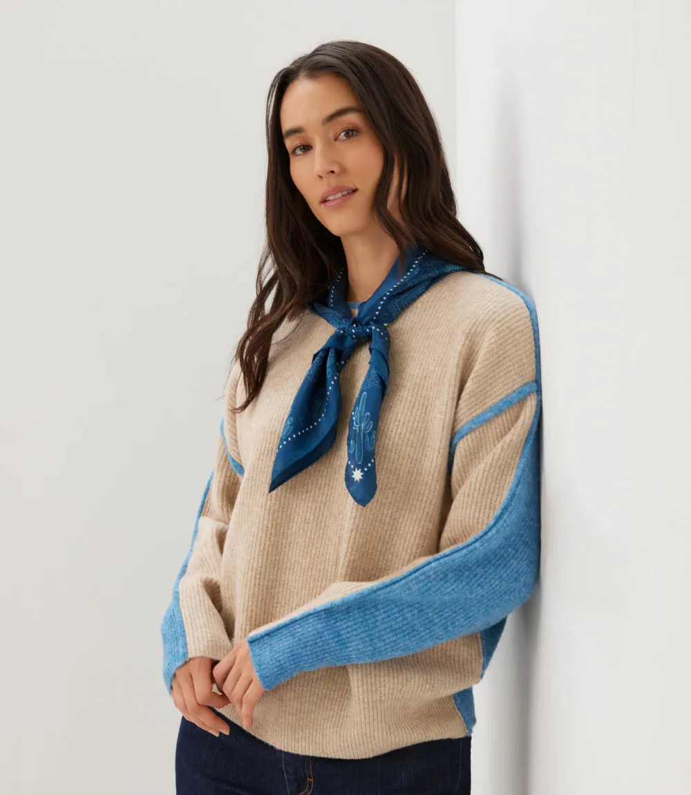 Petite Size Colorblock Crewneck Sweater sold by Karen Kane product image thumbnail 4