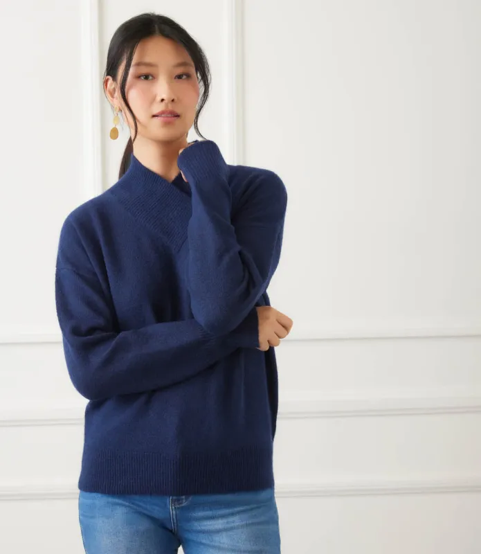 Petite Size Shawl Collar Sweater made by Karen Kane