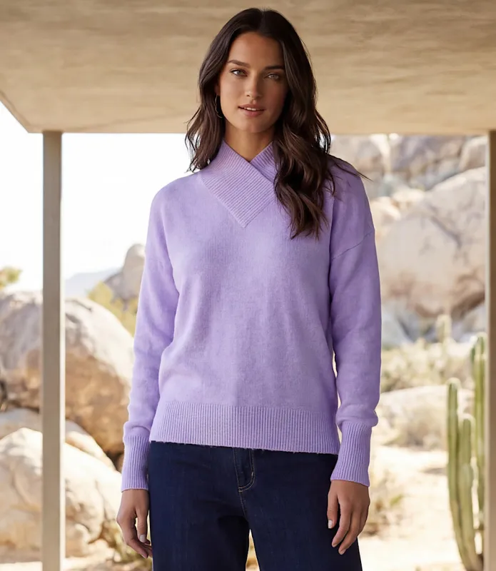 Petite Size Shawl Collar Sweater made by Karen Kane