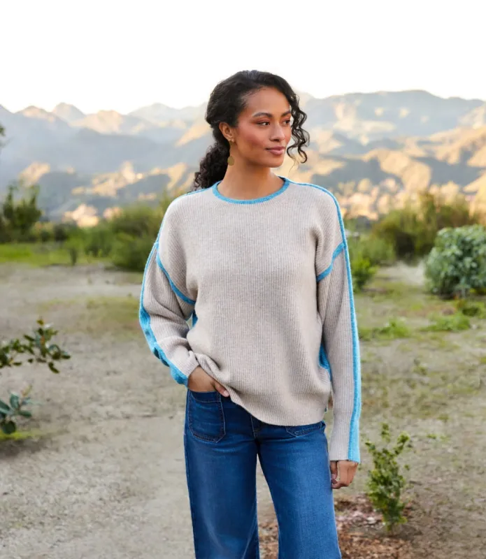 Colorblock Crewneck Sweater made by Karen Kane