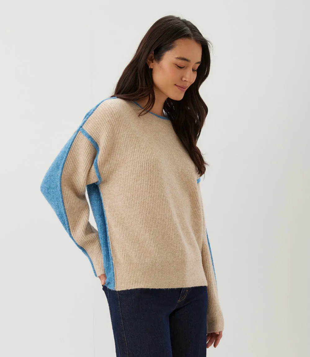 Petite Size Colorblock Crewneck Sweater sold by Karen Kane product image thumbnail 3