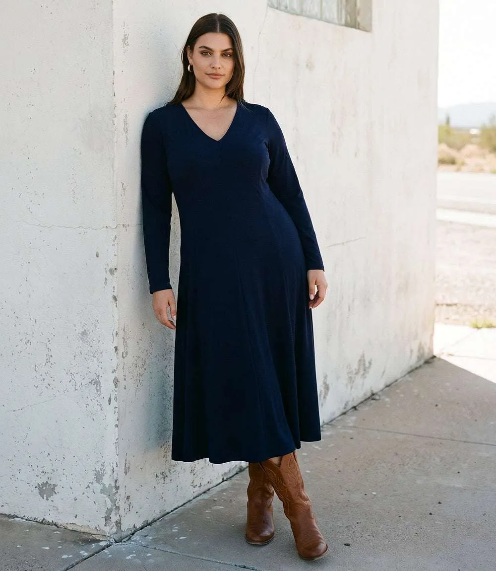 Plus Size Kate V-Neck Midi Travel Jersey Dress sold by Karen Kane product image thumbnail 3
