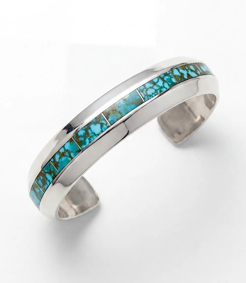 Zuni Inlay Kingman Turquoise Cuff Bracelet sold by Karen Kane product image thumbnail 2