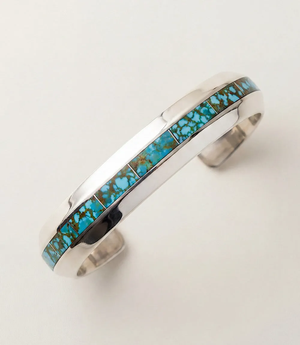 Zuni Inlay Kingman Turquoise Cuff Bracelet sold by Karen Kane product image thumbnail 3