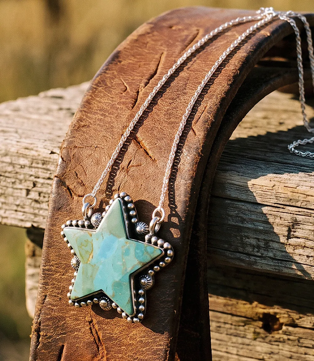 Kingman Turquoise Star Necklace sold by Karen Kane product image thumbnail 2