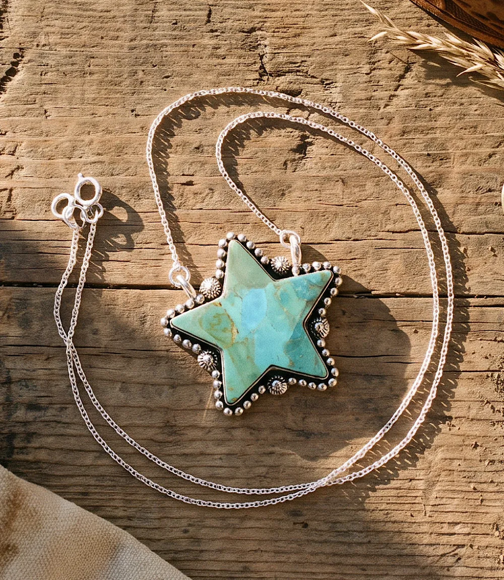 Kingman Turquoise Star Necklace sold by Karen Kane product image thumbnail 5