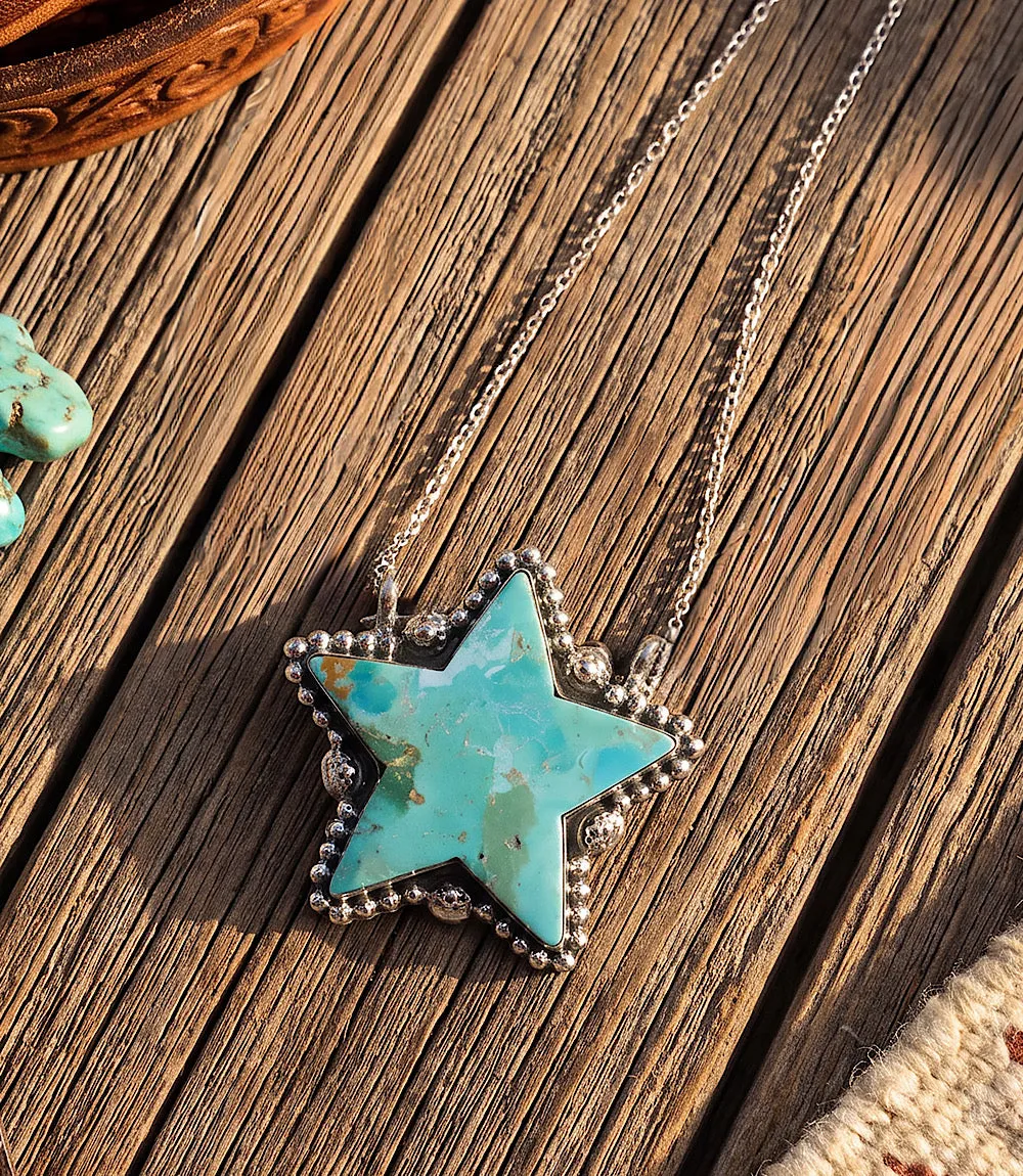 Kingman Turquoise Star Necklace sold by Karen Kane