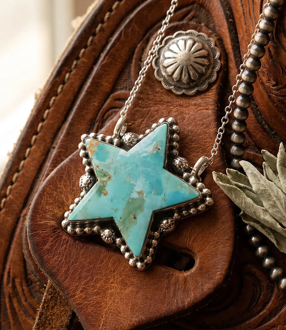 Kingman Turquoise Star Necklace sold by Karen Kane product image thumbnail 4