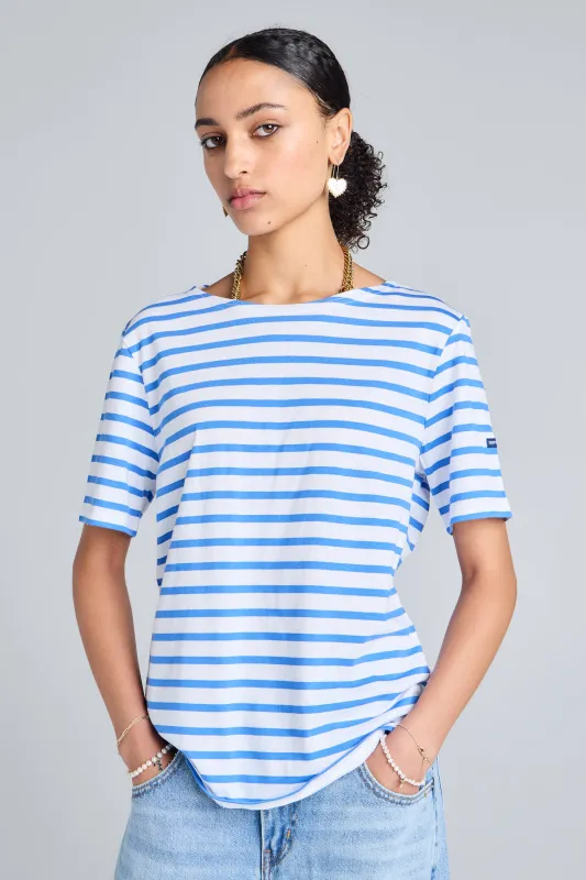 Levant Moderne Short Sleeve Striped Sailor Shirt Neige/Mer sold by Karen Walker