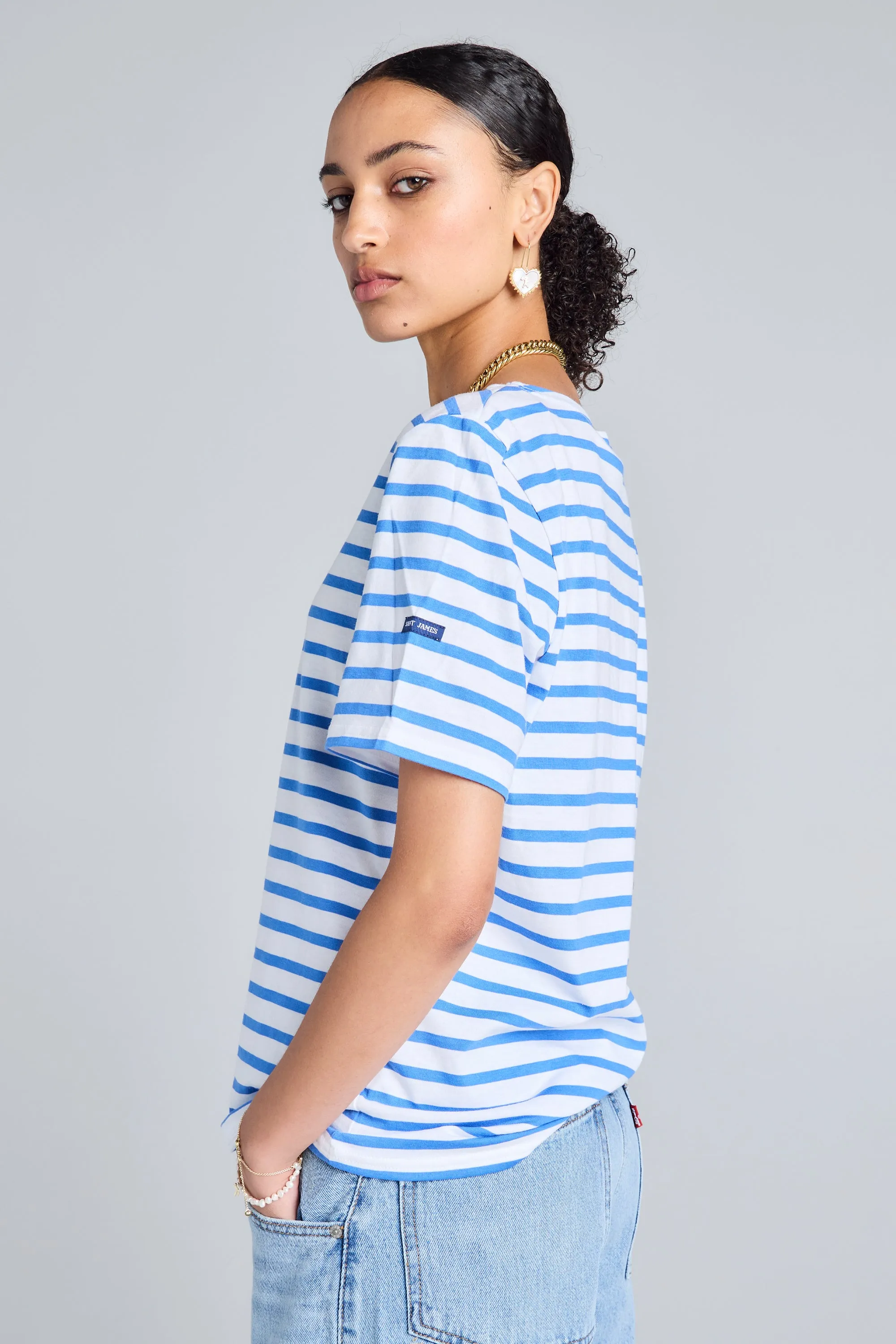 Levant Moderne Short Sleeve Striped Sailor Shirt Neige/Mer sold by Karen Walker product image thumbnail 2