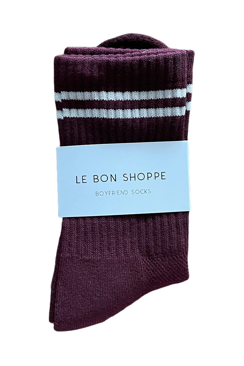 Boyfriend Socks Maroon sold by Karen Walker