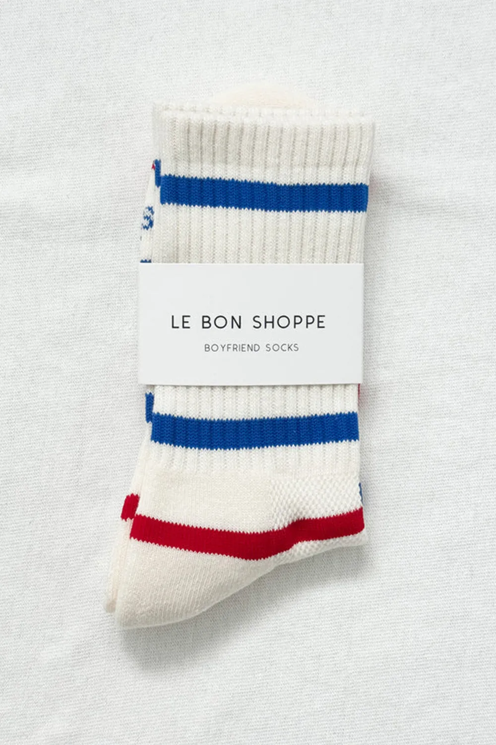 Striped Boyfriend Socks Red/Blue Stripe sold by Karen Walker product image thumbnail 2