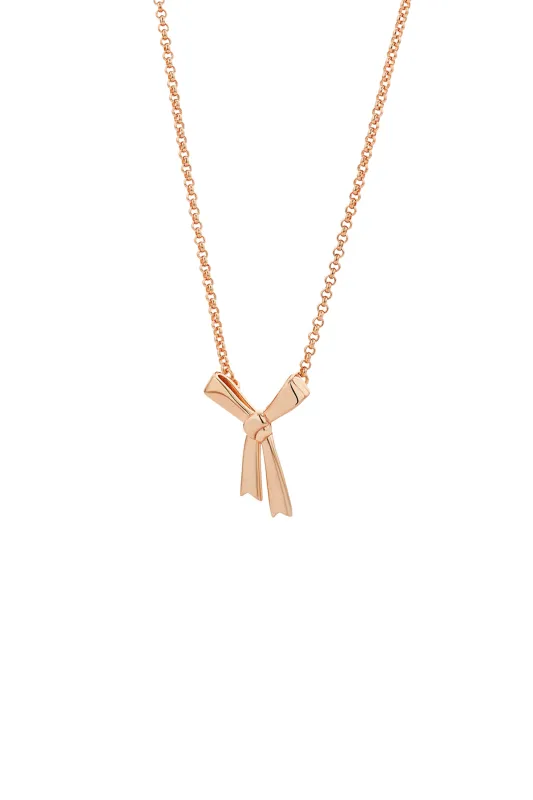 Small Bow Necklace Rose Gold sold by Karen Walker