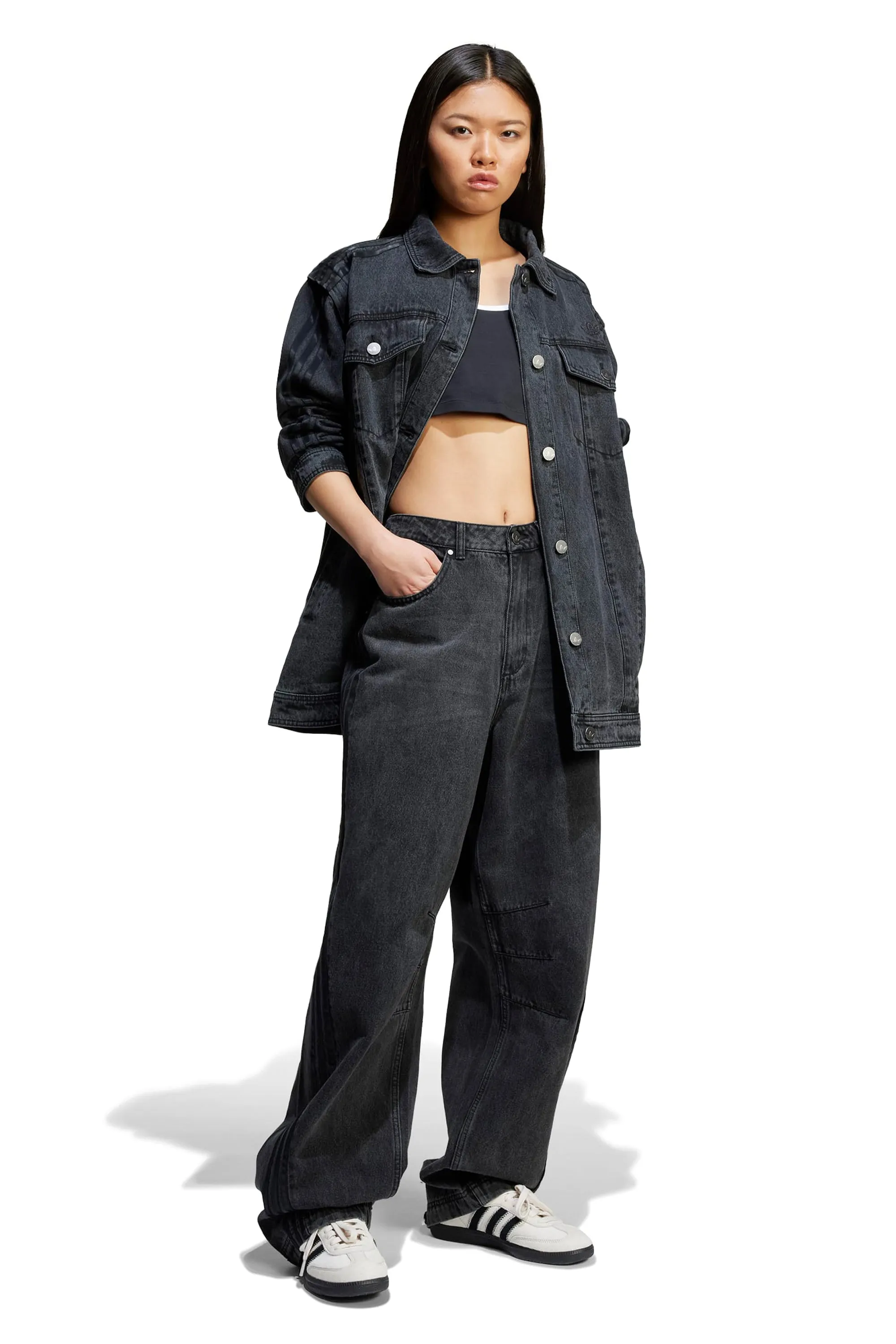Adilenium Barrel Leg Denim Pants Black sold by Karen Walker product image thumbnail 3