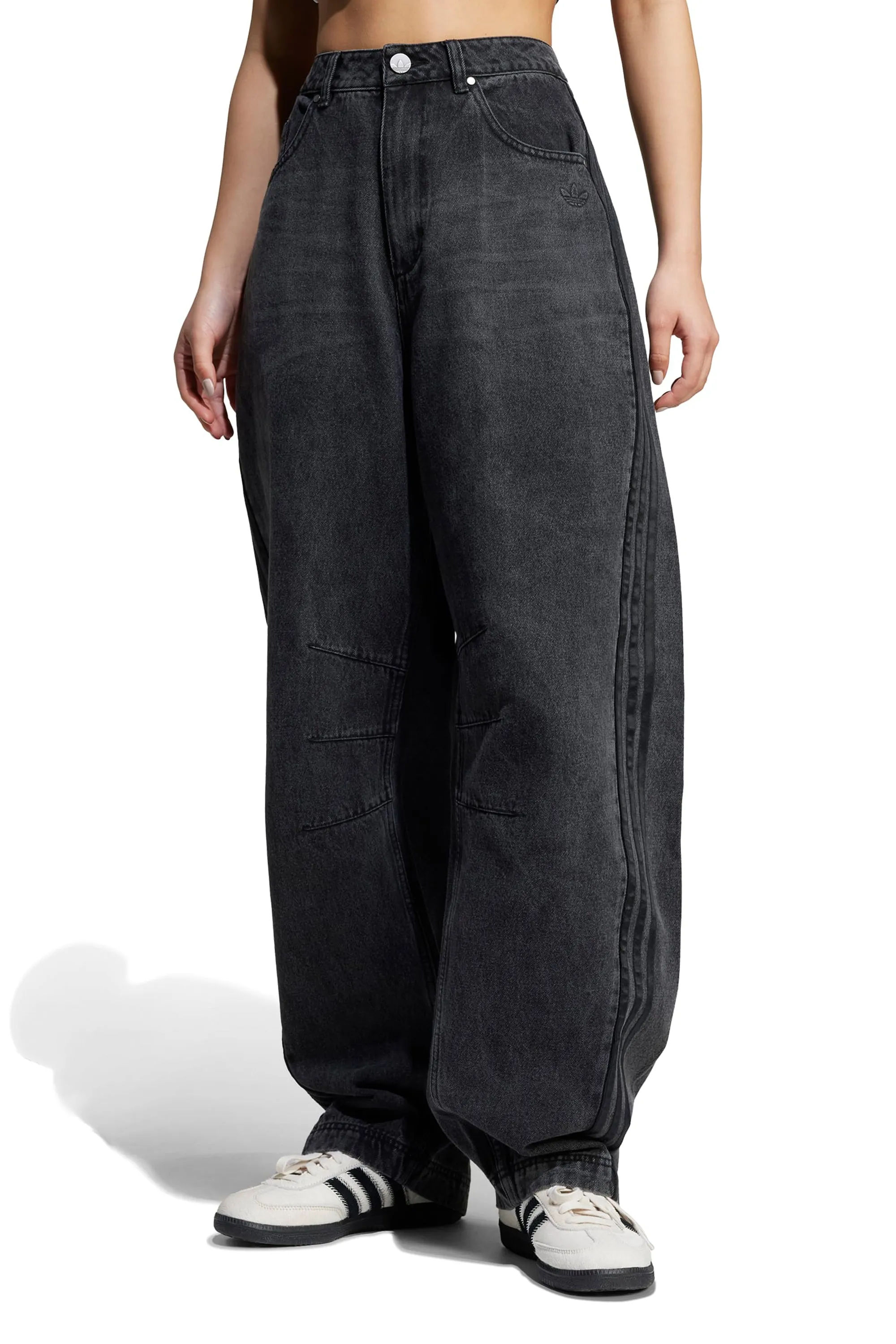 Adilenium Barrel Leg Denim Pants Black sold by Karen Walker