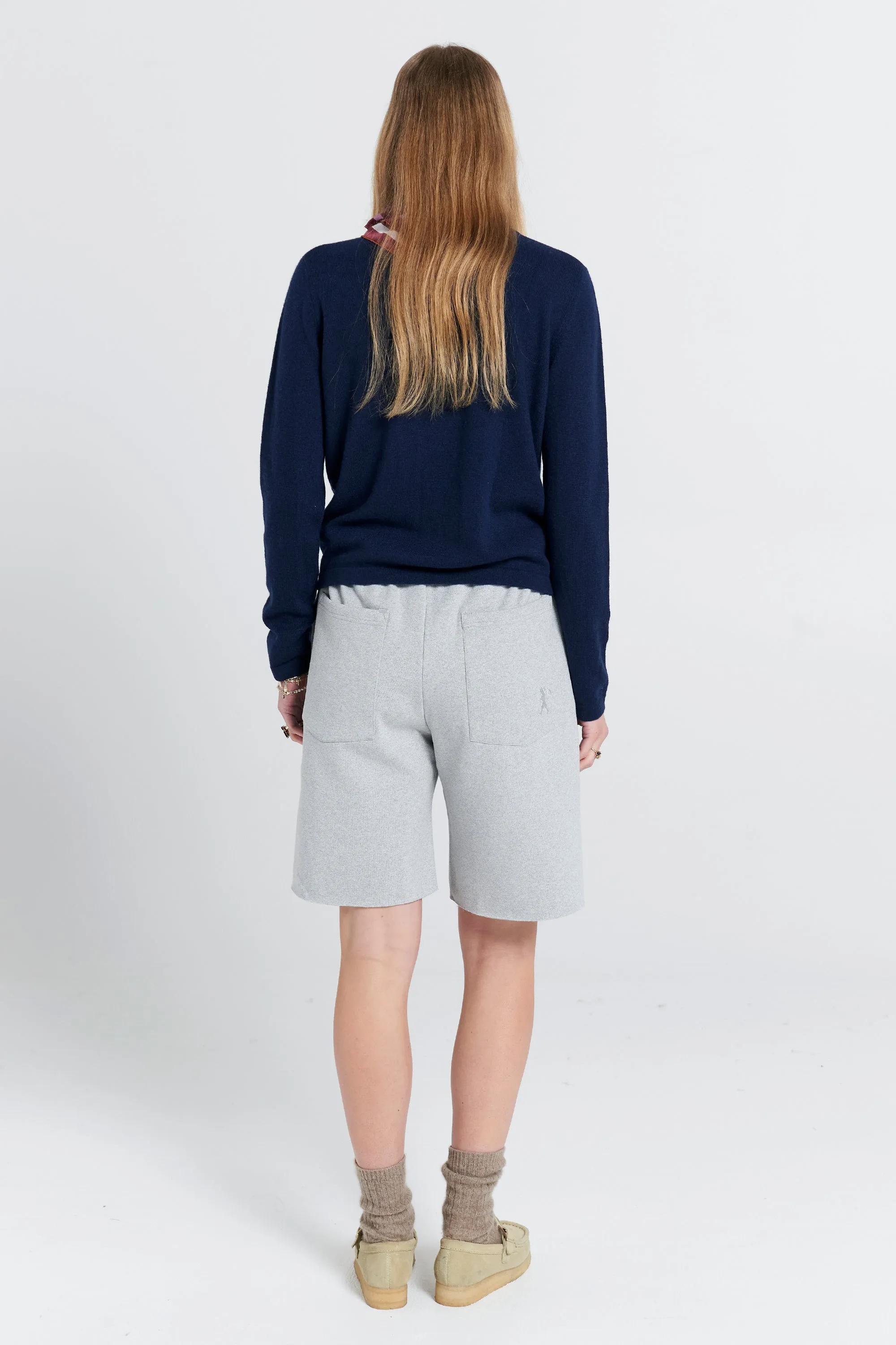 Pin Tuck Track Shorts Grey Marle sold by Karen Walker product image thumbnail 3