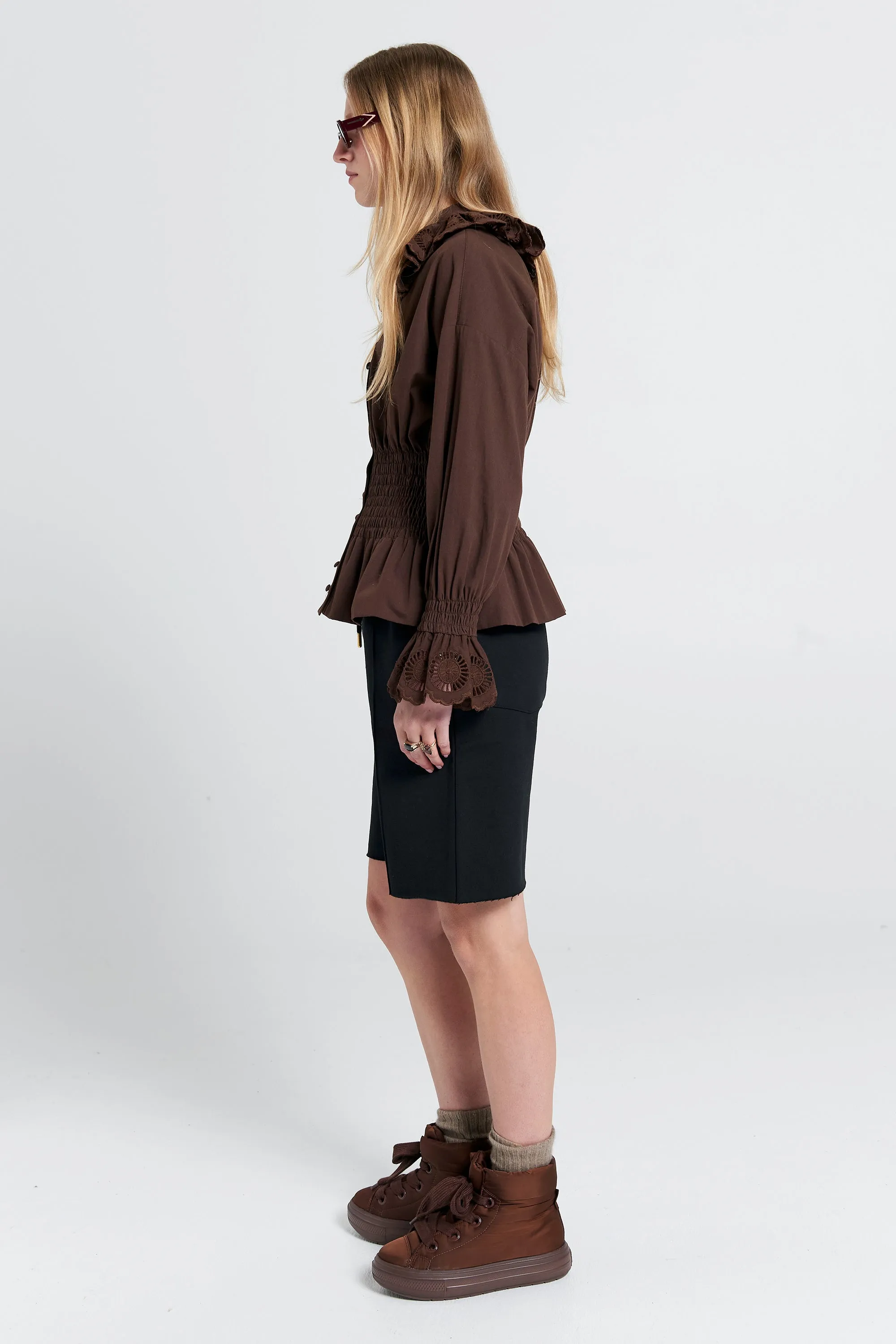 Pin Tuck Track Shorts Black sold by Karen Walker product image thumbnail 2