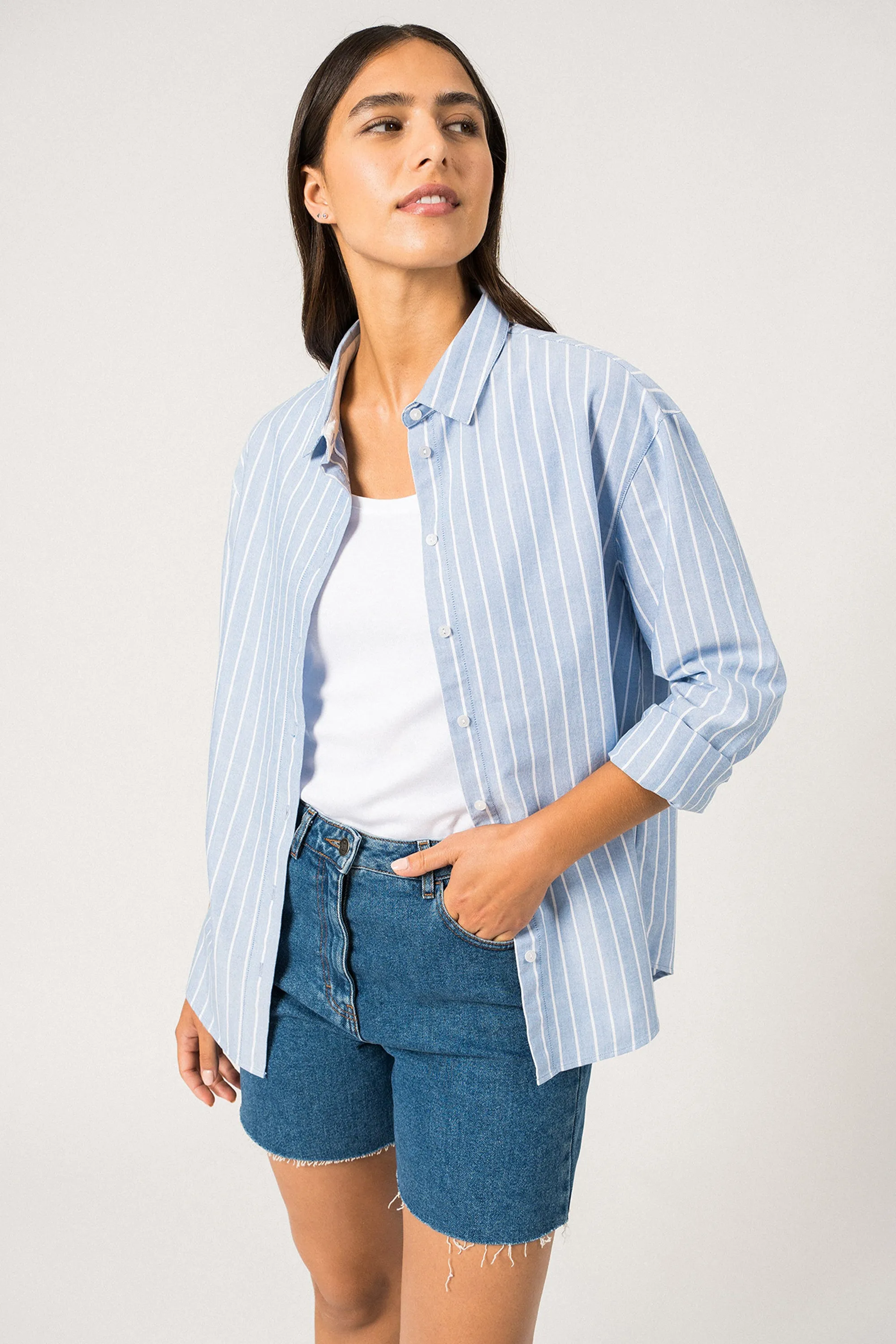 Myriam Blouse Mer/Blanc sold by Karen Walker