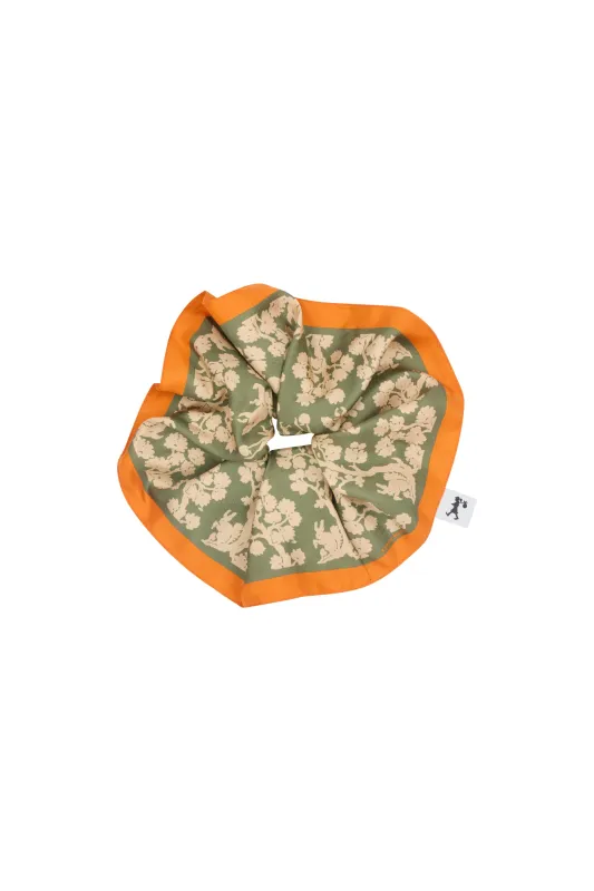 XL Silk Scrunchie Olive sold by Karen Walker
