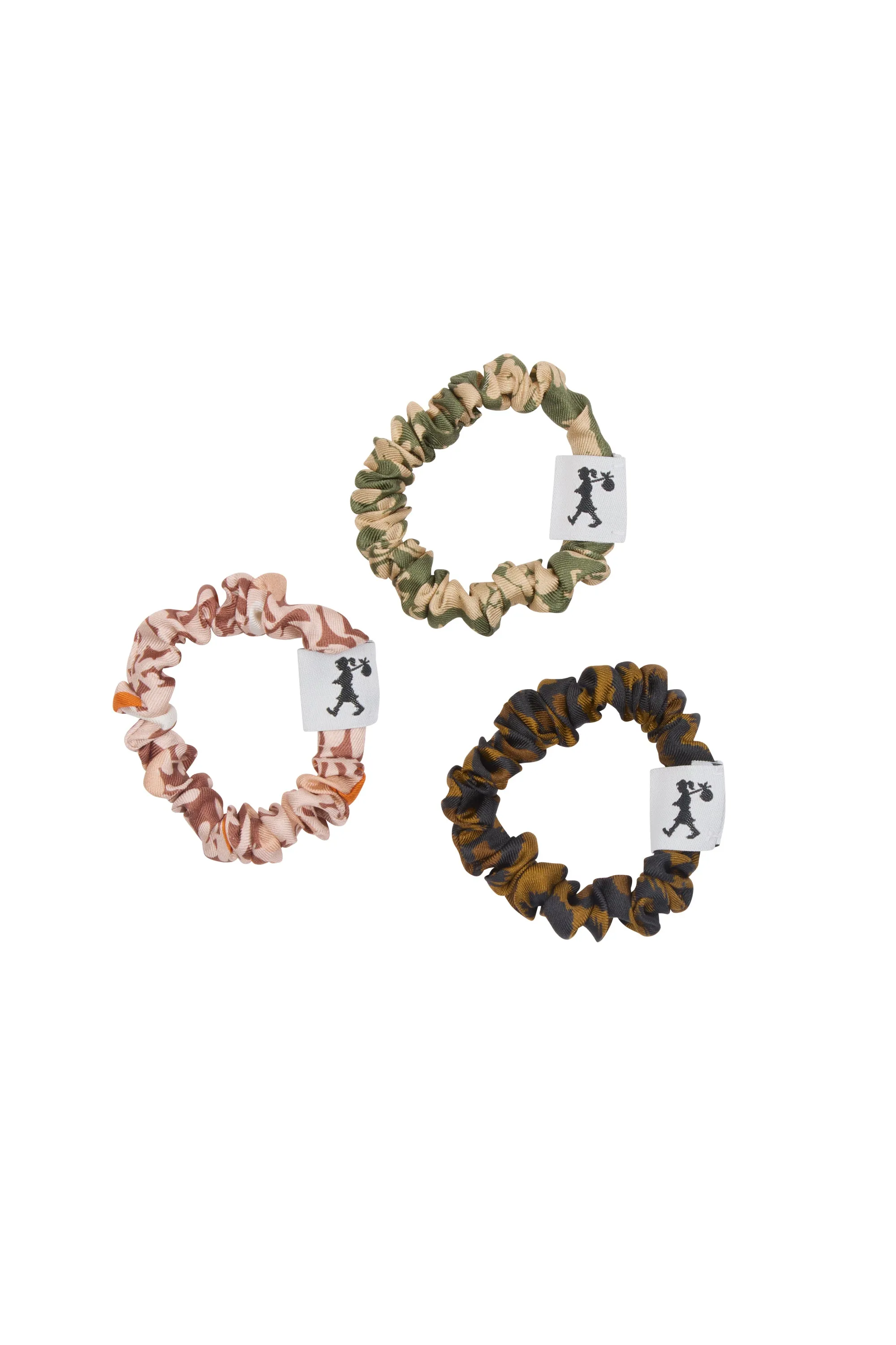 Silk Scrunchie 3pc Set Pink/Olive/Tan sold by Karen Walker product image thumbnail 2