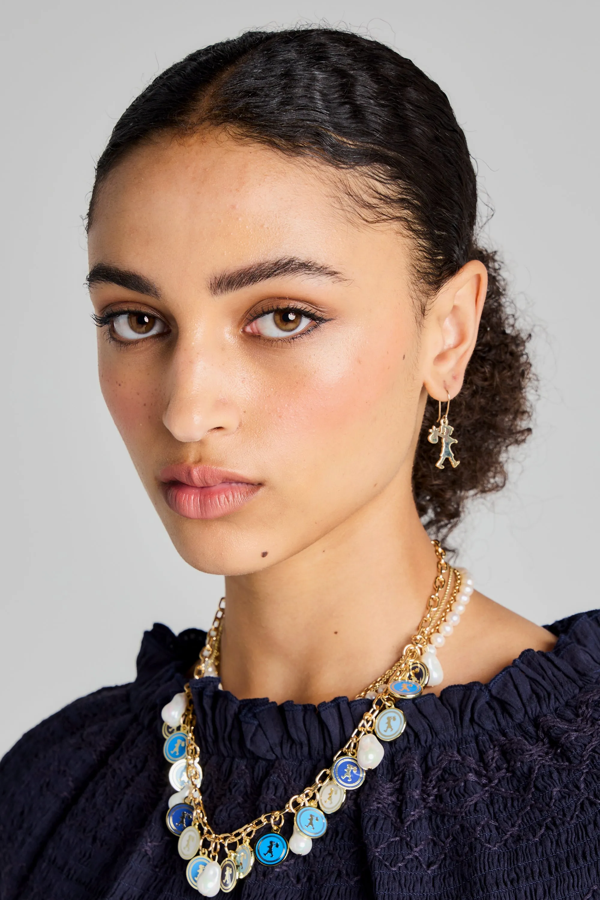 Runaway Coins Necklace Gold/Blue Multi sold by Karen Walker product image thumbnail 2