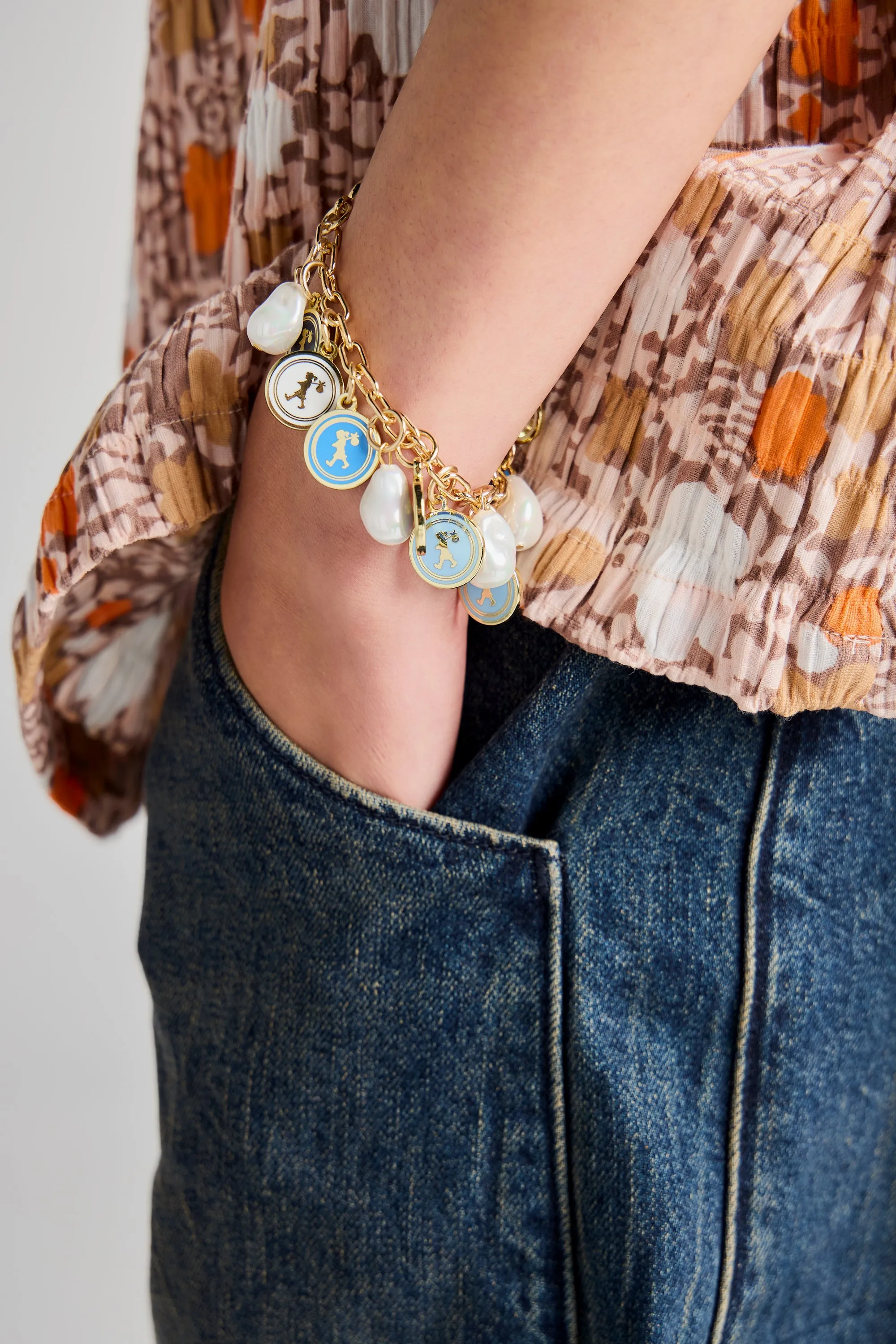 Runaway Coins Bracelet Gold/Blue Multi sold by Karen Walker product image thumbnail 2