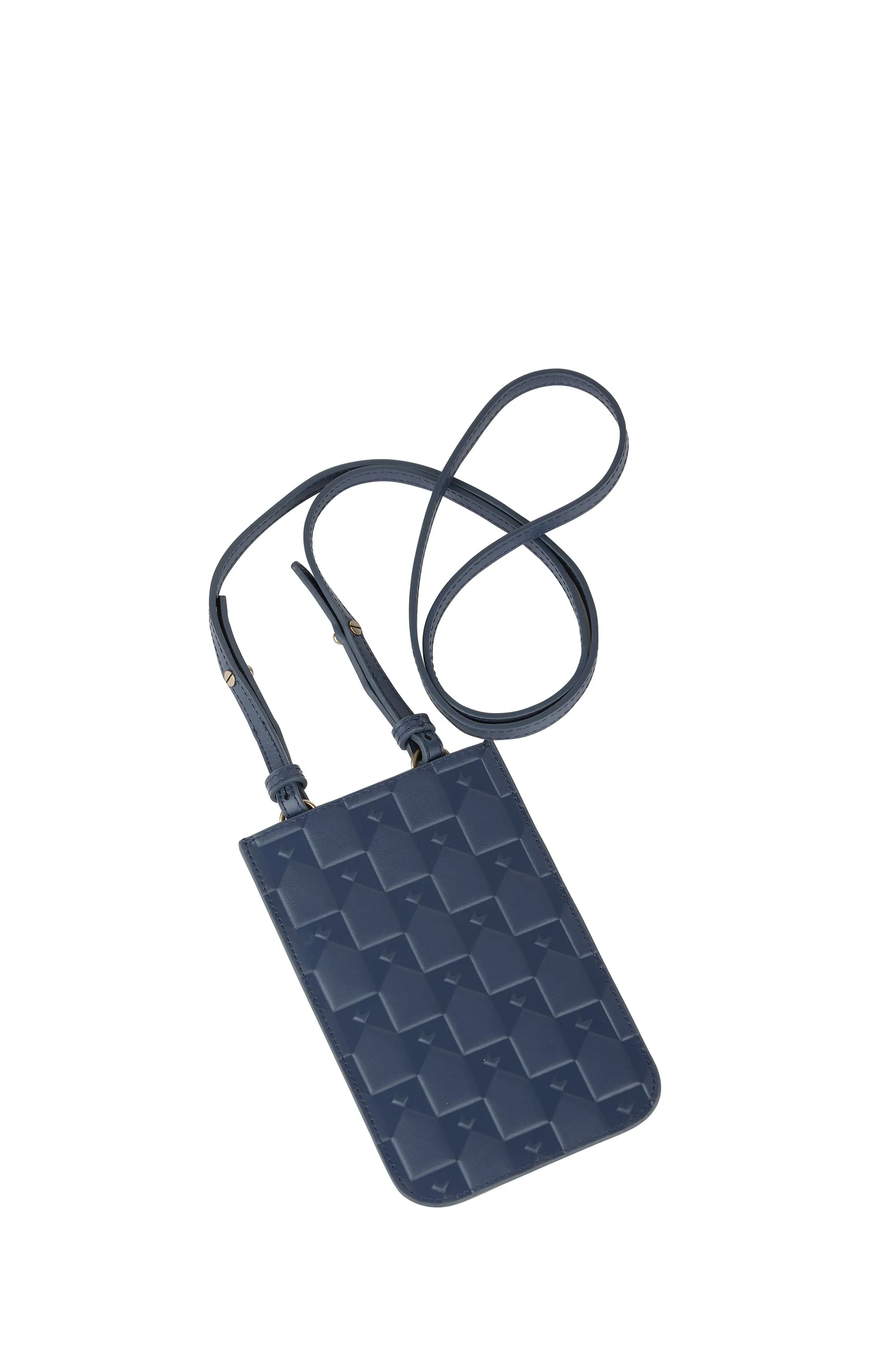 Monogram Phone Pouch Navy sold by Karen Walker product image thumbnail 3