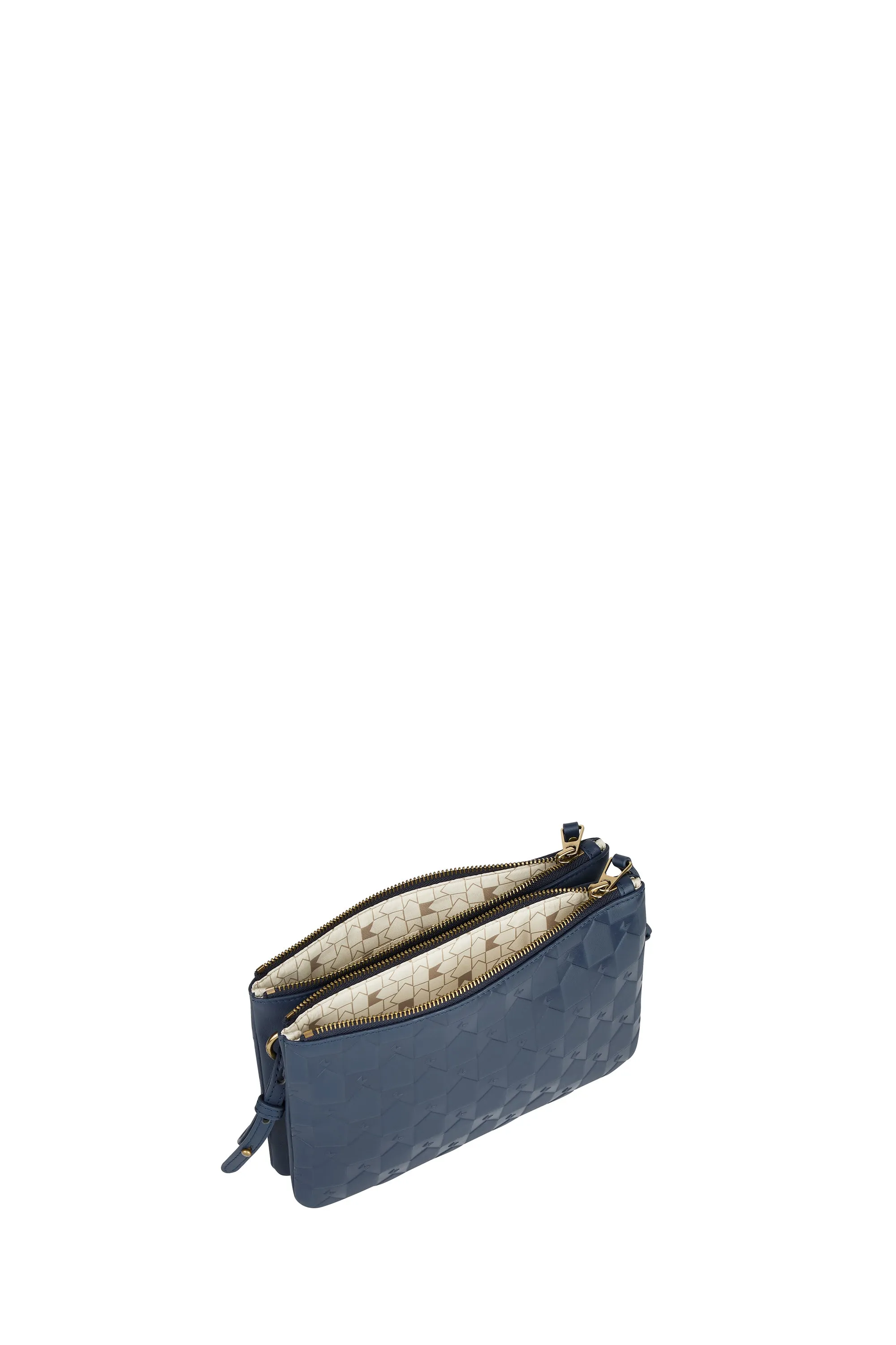 Monogram Double Zip Pouch Nappa Leather Navy sold by Karen Walker product image thumbnail 4