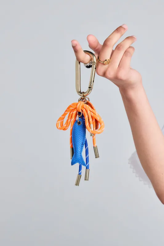 Marine Carabiner Charm Orange/Blue sold by Karen Walker
