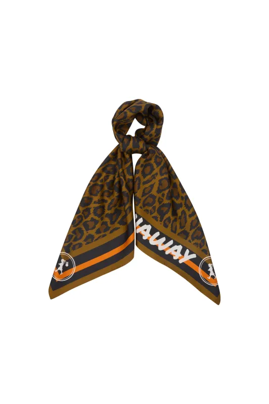 Leopard Classic Silk Scarf Tan sold by Karen Walker