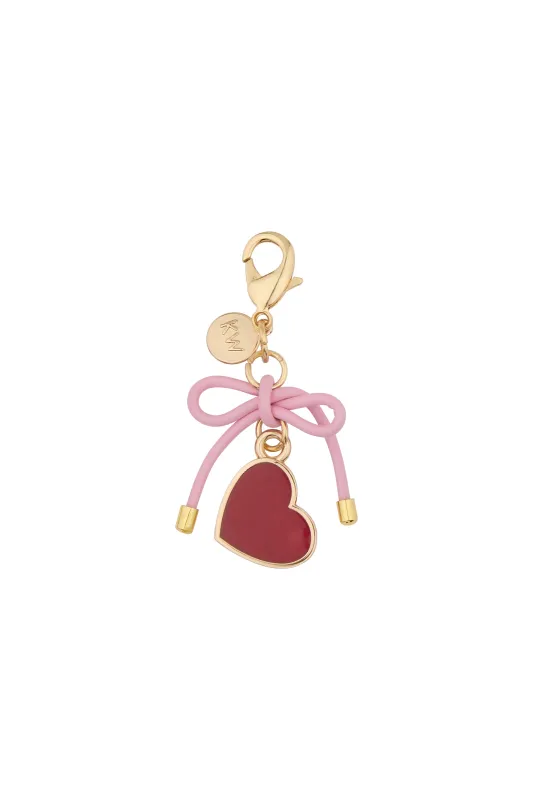 Heart Charm Gold/Red sold by Karen Walker