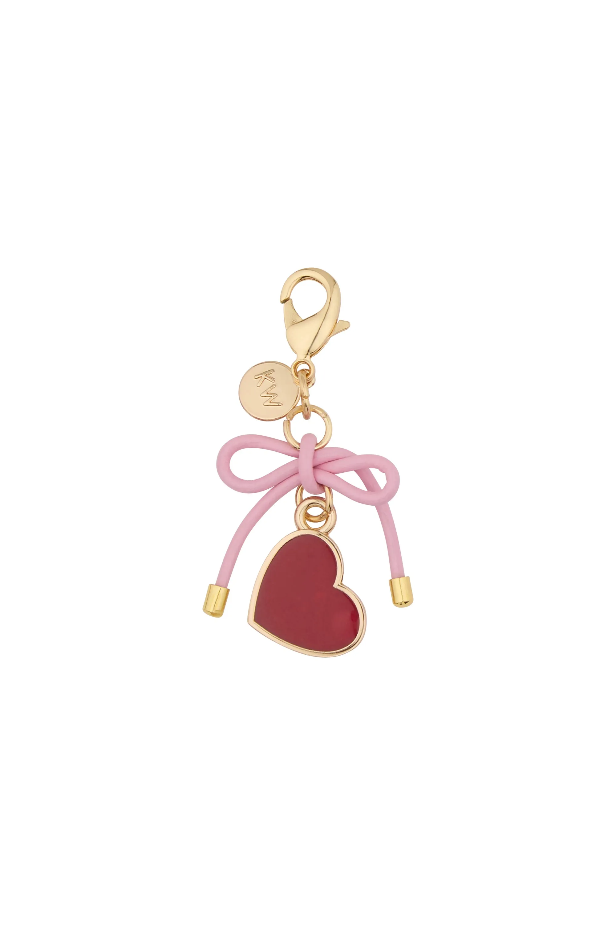 Heart Charm Gold/Red sold by Karen Walker