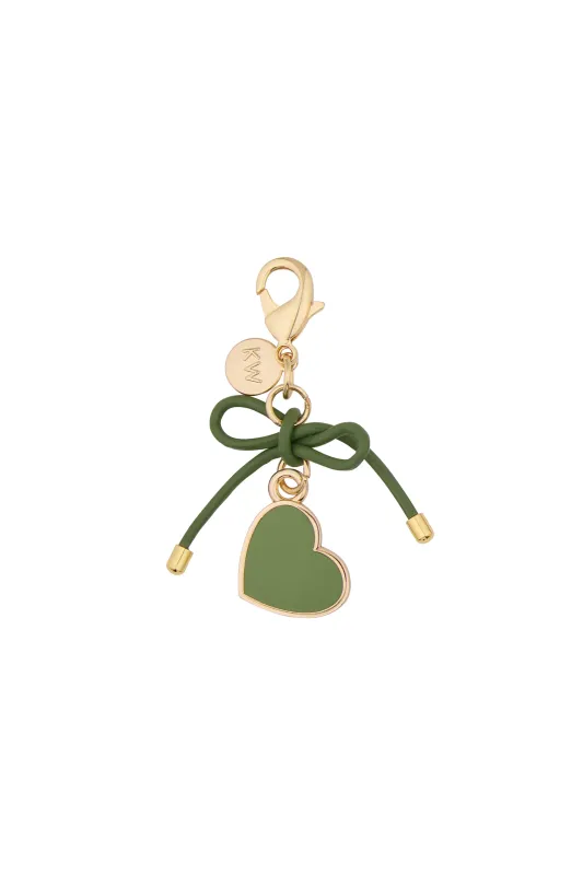 Heart Charm Gold/Green sold by Karen Walker