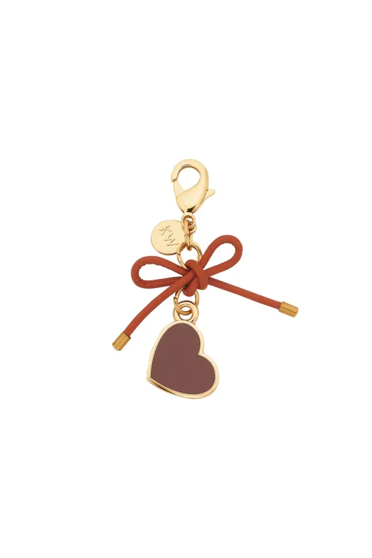 Heart Charm Gold/Brown sold by Karen Walker