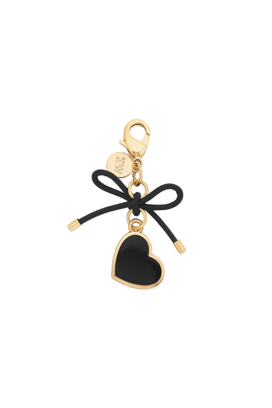 Heart Charm Gold/Black sold by Karen Walker