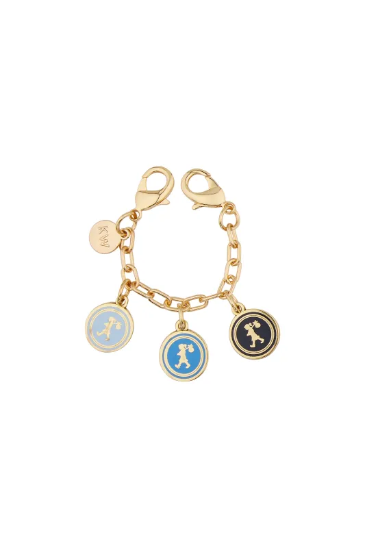 Coins Chain Charm Gold/Blue Multi sold by Karen Walker