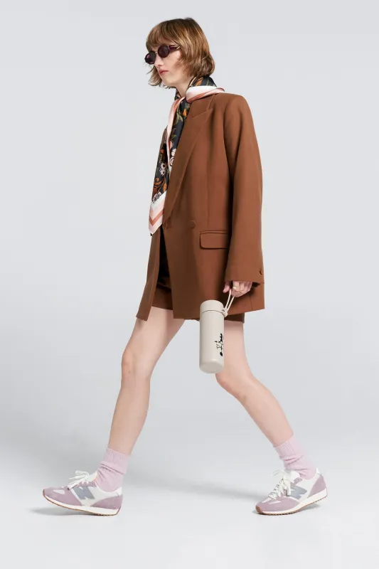 Escapade Double Breasted Jacket Chestnut sold by Karen Walker