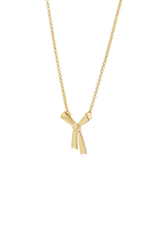 Small Bow Necklace Gold sold by Karen Walker