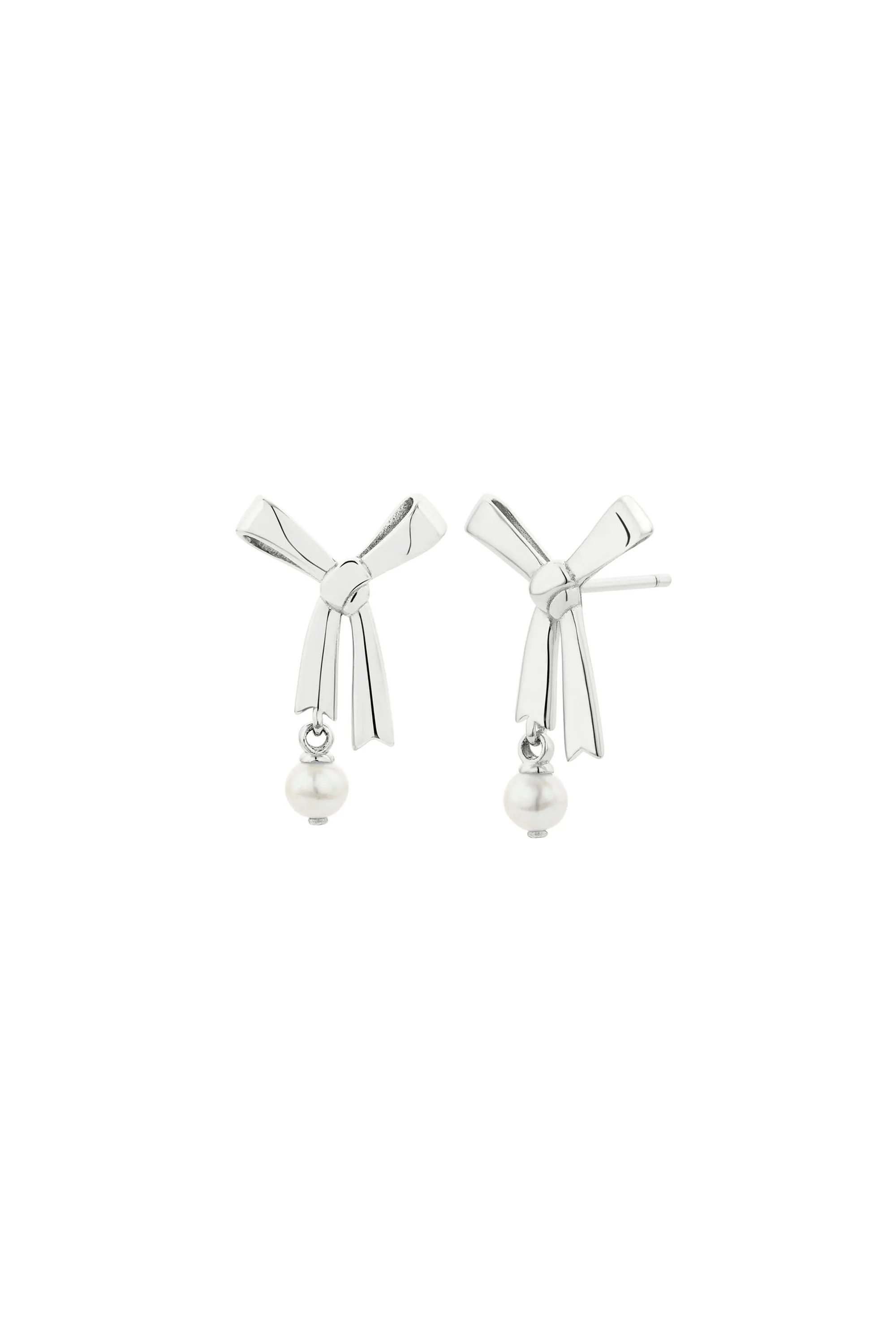 Pearl Bow Studs Silver sold by Karen Walker product image thumbnail 2