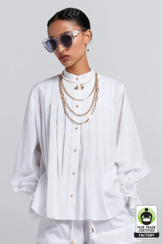 Furrow Shirt White sold by Karen Walker