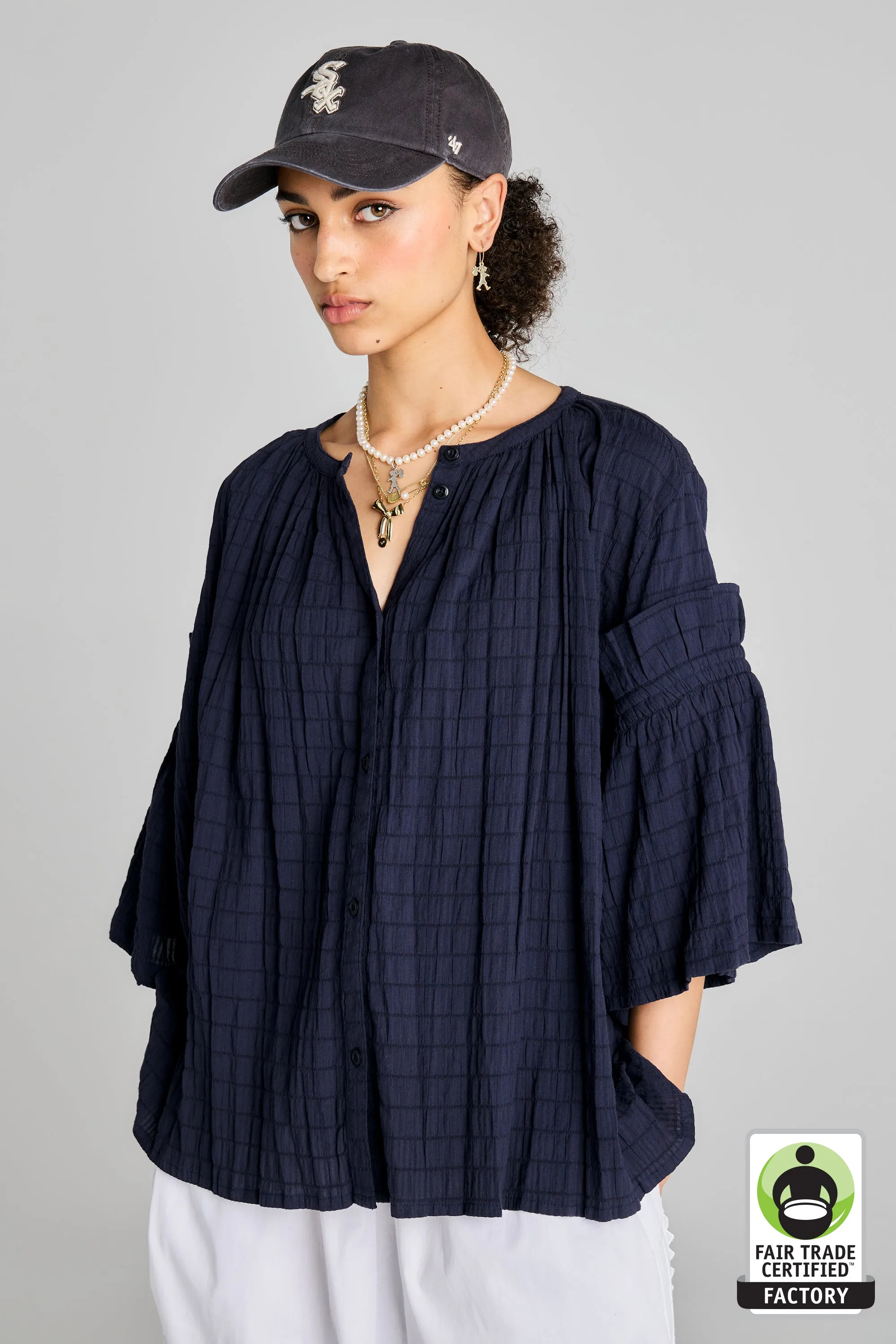 Glade Shirt Navy sold by Karen Walker