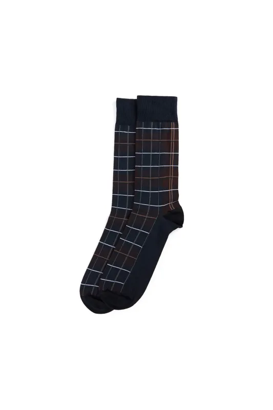 Blyth Socks Midnight Oak Tartan sold by Karen Walker