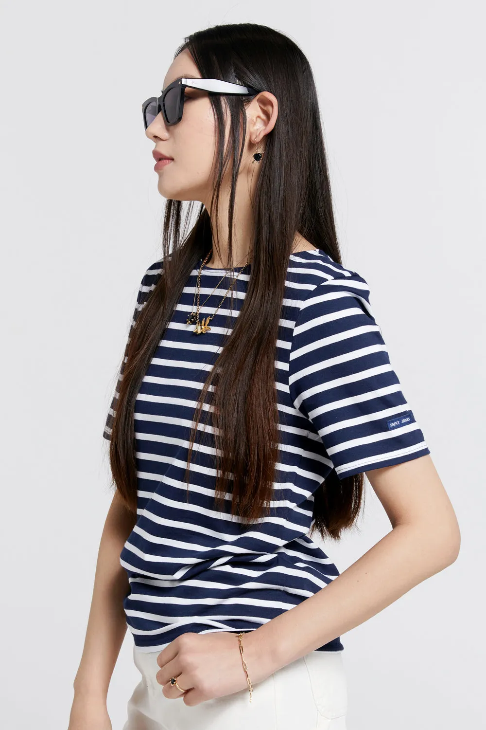 Levant Moderne Short Sleeve Striped Sailor Shirt Marine/Neige sold by Karen Walker product image thumbnail 2