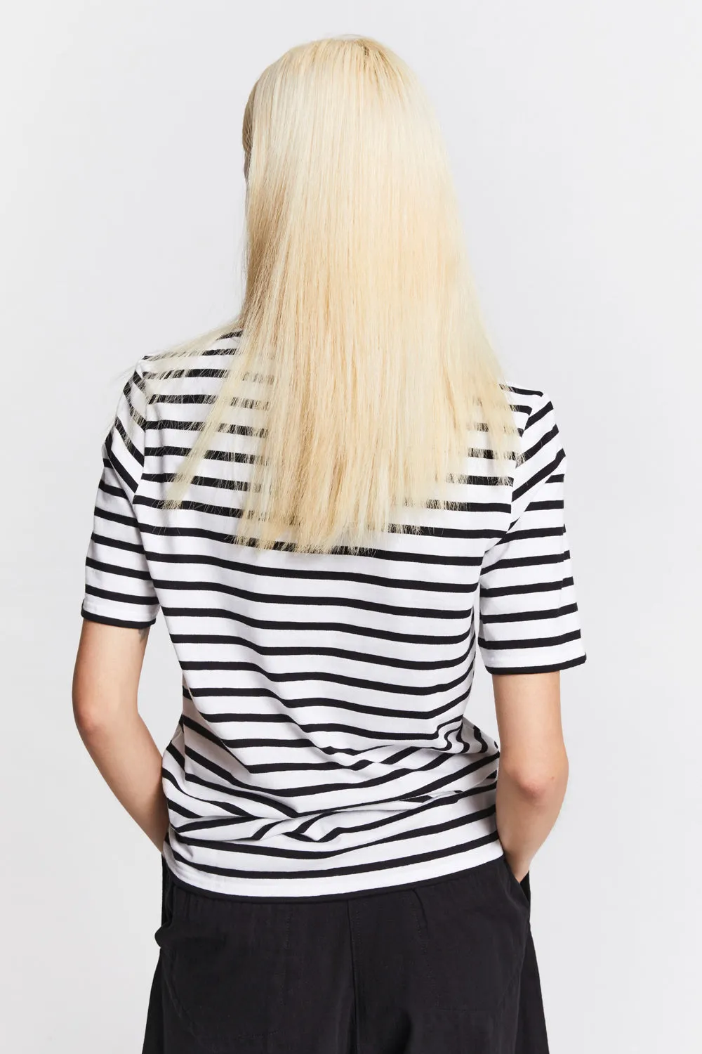 Levant Moderne Short Sleeve Striped Sailor Shirt Neige/Noir sold by Karen Walker product image thumbnail 3