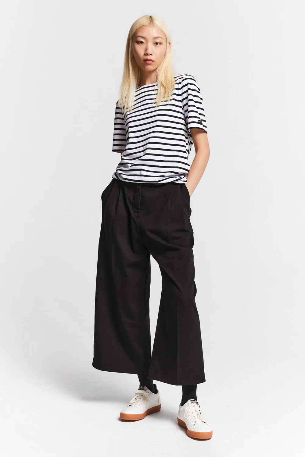 Levant Moderne Short Sleeve Striped Sailor Shirt Neige/Noir sold by Karen Walker product image thumbnail 4