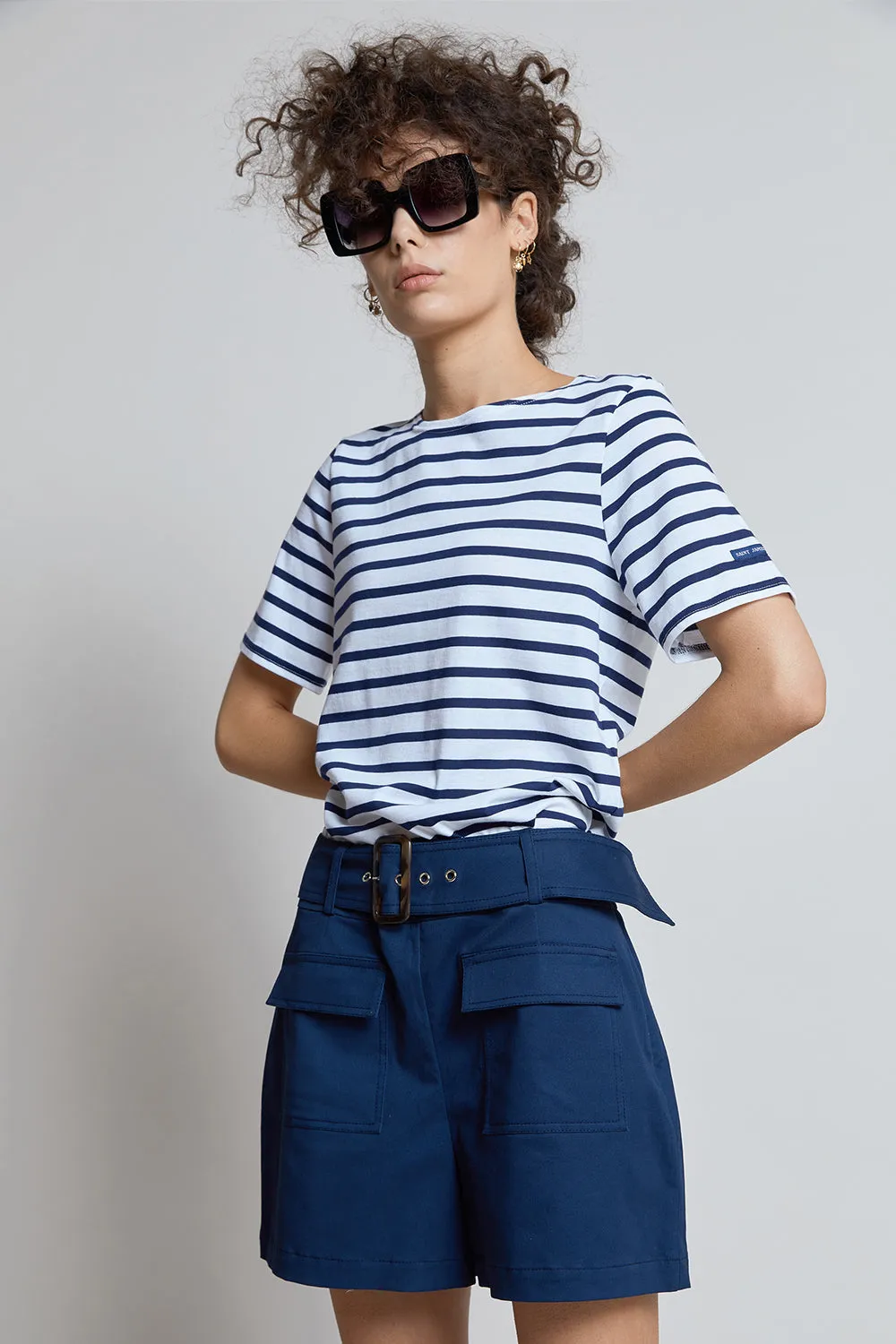 Levant Moderne Short Sleeve Striped Sailor Shirt Neige/Marine sold by Karen Walker product image thumbnail 3