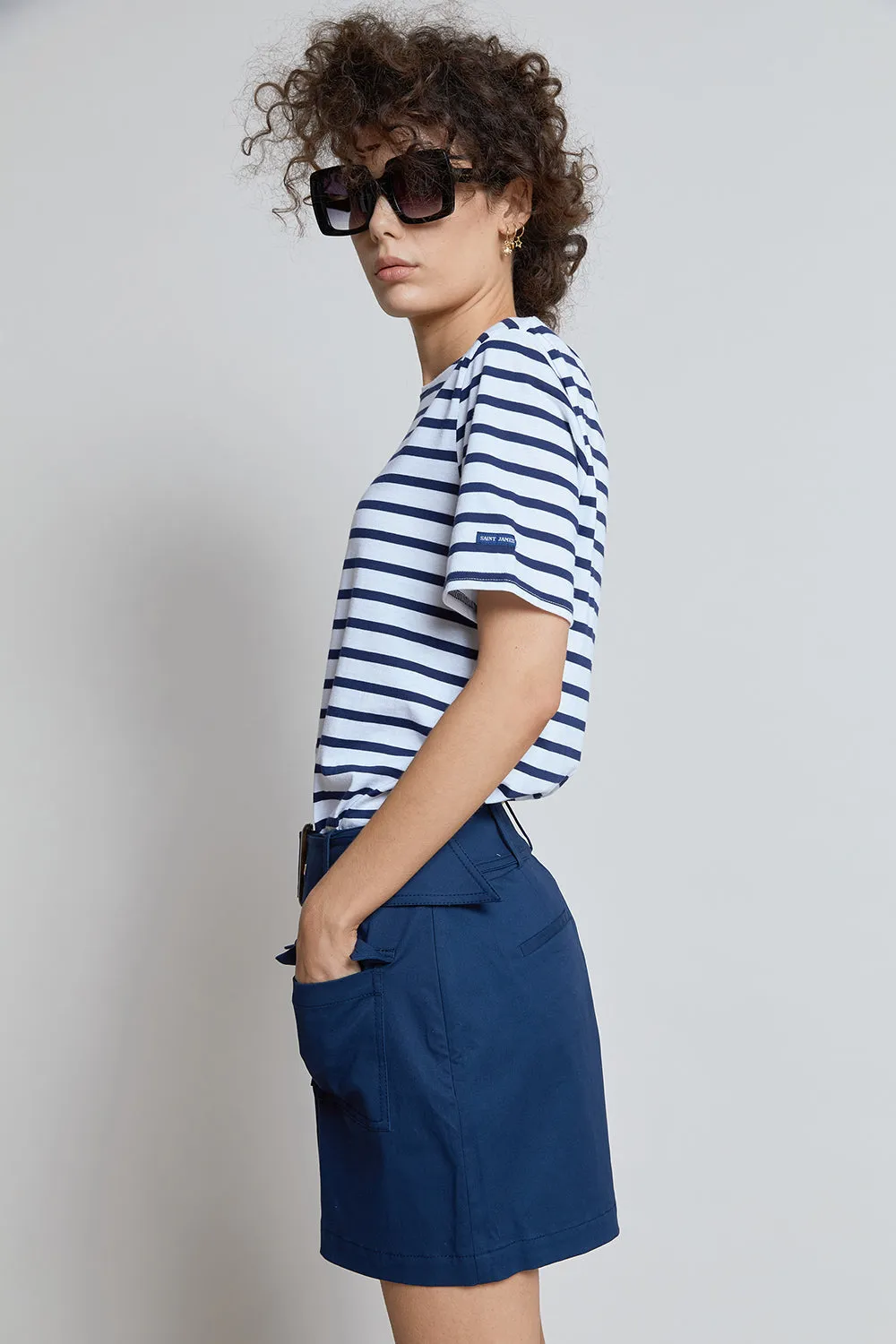 Levant Moderne Short Sleeve Striped Sailor Shirt Neige/Marine sold by Karen Walker product image thumbnail 4