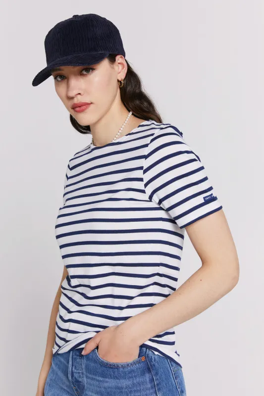 Levant Moderne Short Sleeve Striped Sailor Shirt Neige/Marine sold by Karen Walker